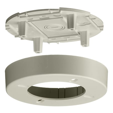Hubbell Wiring Device-Kellems Non-Metallic Raceway, WallTrak1 Series, Lighting Fixture Box, Round, Office White PW1LFB